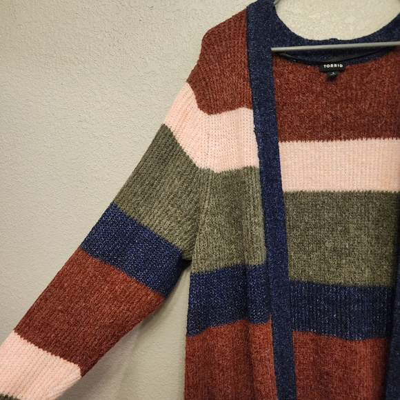 Long Striped Cardigan - Picture 2 of 5